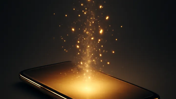 OLYMP BD COM - Modern phone with glowing screen OLYMP BD COM Modern phone with glowing screen